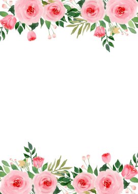 Tasarım için suluboya çiçekler arka plan vektörü.