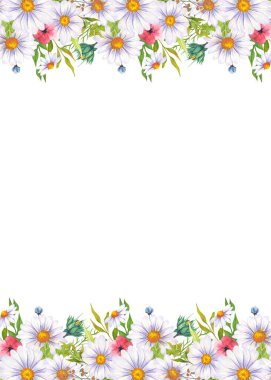 Tasarım için suluboya çiçekler arka plan vektörü.