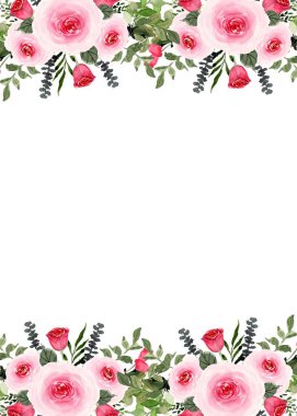 Tasarım için suluboya çiçekler arka plan vektörü.