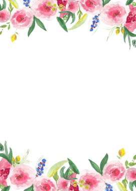 Tasarım için suluboya çiçekler arka plan vektörü.