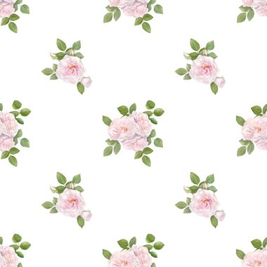 Suluboya çiçek seamless modeli.