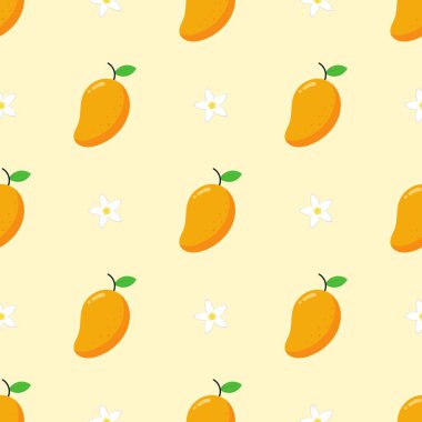 Mango meyveli, pürüzsüz bir şekil. Beyaz arka planda yaz tropikal meyveleri.