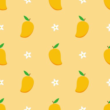 Mango meyveli, pürüzsüz bir şekil. Beyaz arka planda yaz tropikal meyveleri.