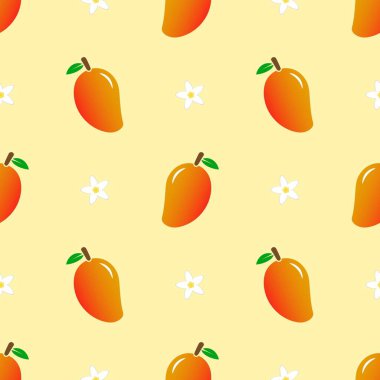 Mango meyveli, pürüzsüz bir şekil. Beyaz arka planda yaz tropikal meyveleri.