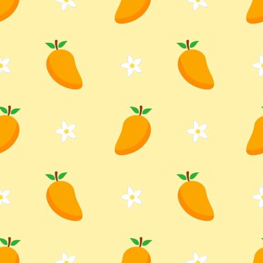 Mango meyveli, pürüzsüz bir şekil. Beyaz arka planda yaz tropikal meyveleri.