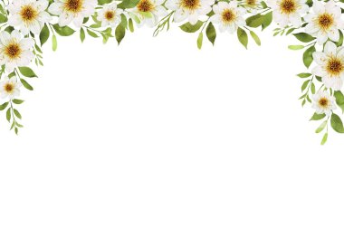 Tasarım için suluboya çiçekler arka plan vektörü.