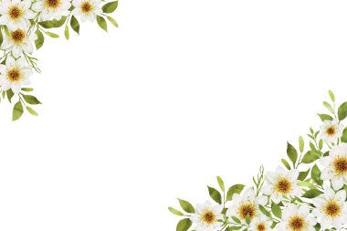 Tasarım için suluboya çiçekler arka plan vektörü.