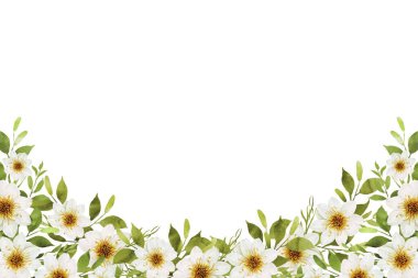 Tasarım için suluboya çiçekler arka plan vektörü.