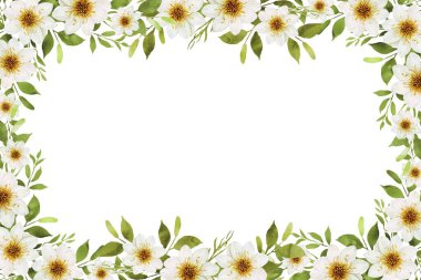 Tasarım için suluboya çiçekler arka plan vektörü.