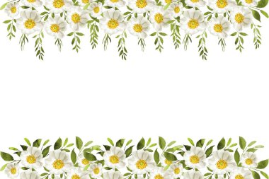 Tasarım için suluboya çiçekler arka plan vektörü.