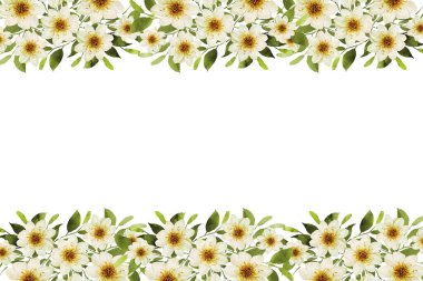 Tasarım için suluboya çiçekler arka plan vektörü.