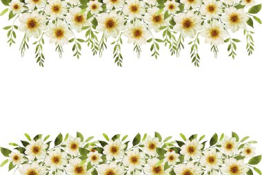 Tasarım için suluboya çiçekler arka plan vektörü.