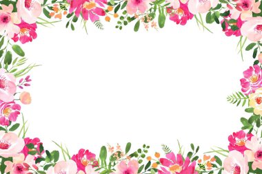 Tasarım için suluboya çiçekler arka plan vektörü.