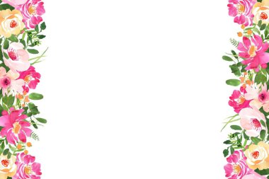 Tasarım için suluboya çiçekler arka plan vektörü.
