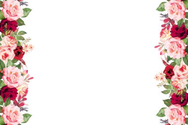 Tasarım için suluboya çiçekler arka plan vektörü.