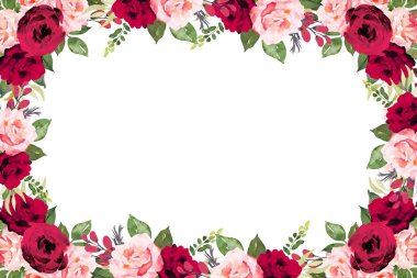 Tasarım için suluboya çiçekler arka plan vektörü.