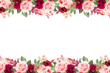 Tasarım için suluboya çiçekler arka plan vektörü.