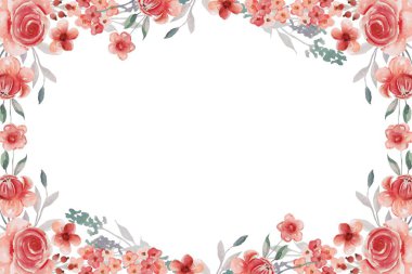 Tasarım için suluboya çiçekler arka plan vektörü.