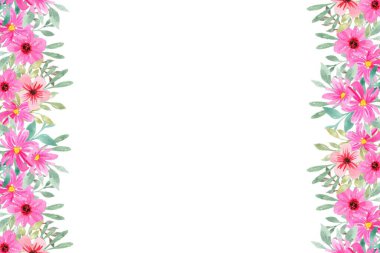 Tasarım için suluboya çiçekler arka plan vektörü.