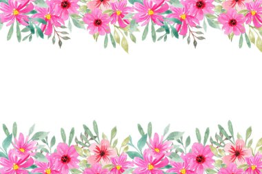 Tasarım için suluboya çiçekler arka plan vektörü.