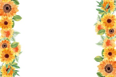 Tasarım için suluboya çiçekler arka plan vektörü.