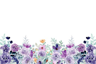 Tasarım için suluboya çiçekler arka plan vektörü.