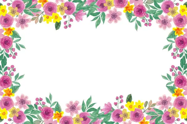 Tasarım için suluboya çiçekler arka plan vektörü.