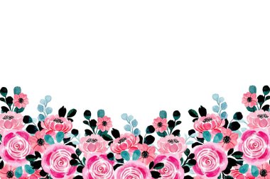 Tasarım için suluboya çiçekler arka plan vektörü.