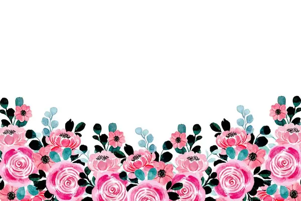 Tasarım için suluboya çiçekler arka plan vektörü.