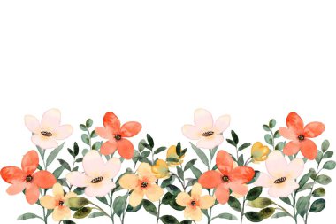 Tasarım için suluboya çiçekler arka plan vektörü.