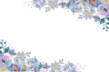 Tasarım için suluboya çiçekler arka plan vektörü.