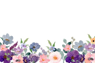 Tasarım için suluboya çiçekler arka plan vektörü.