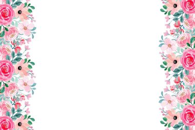 Tasarım için suluboya çiçekler arka plan vektörü.