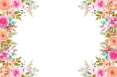 Tasarım için suluboya çiçekler arka plan vektörü.