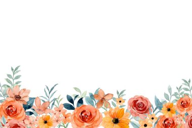 Tasarım için suluboya çiçekler arka plan vektörü.