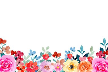 Tasarım için suluboya çiçekler arka plan vektörü.