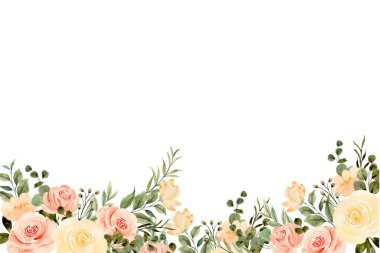 Tasarım için suluboya çiçekler arka plan vektörü.