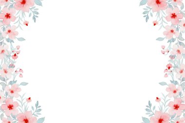 Tasarım için tatlı suluboya çiçekler arka plan vektörü.