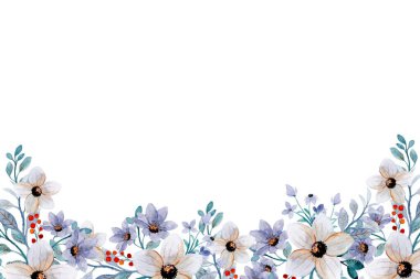 Tasarım için suluboya çiçekler arka plan vektörü.