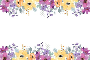 Tasarım için suluboya çiçekler arka plan vektörü.