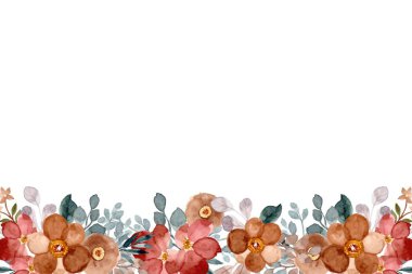 Tasarım için suluboya çiçekler arka plan vektörü.