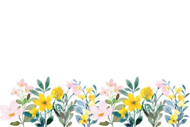 Tasarım için suluboya çiçekler arka plan vektörü.