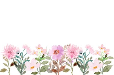 Tasarım için suluboya çiçekler arka plan vektörü.