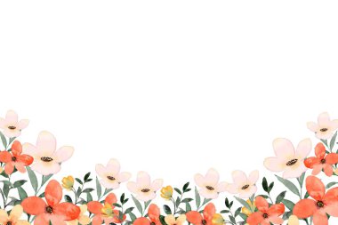 Tasarım için suluboya çiçekler arka plan vektörü.