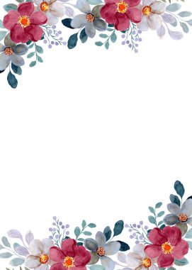 Tasarım için suluboya çiçekler arka plan vektörü.