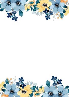 Tasarım için suluboya çiçekler arka plan vektörü.