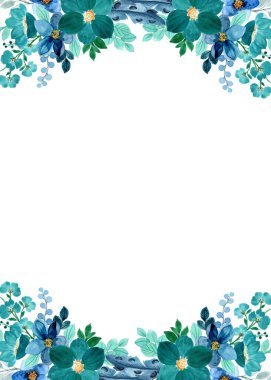 Tasarım için suluboya çiçekler arka plan vektörü.