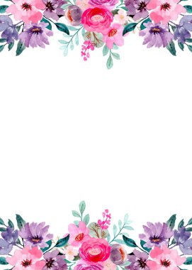 Tasarım için suluboya çiçekler arka plan vektörü.