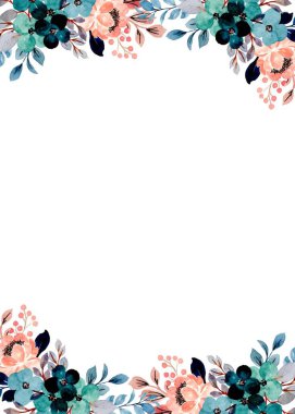 Tasarım için suluboya çiçekler arka plan vektörü.