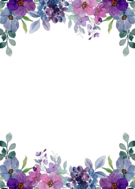 Tasarım için suluboya çiçekler arka plan vektörü.